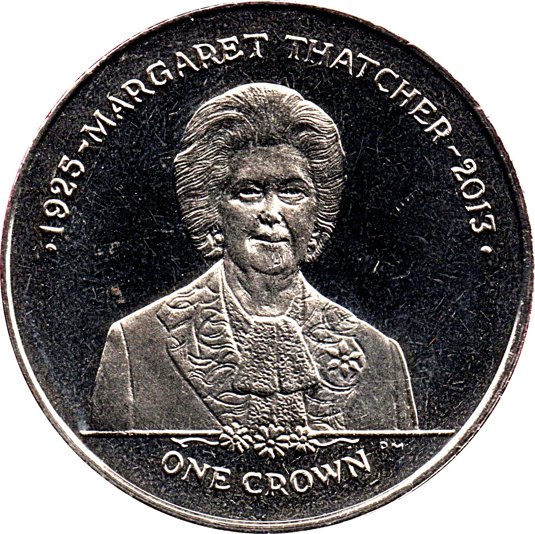 Falkland Islands 1 Crown - Elizabeth II Margaret Thatcher