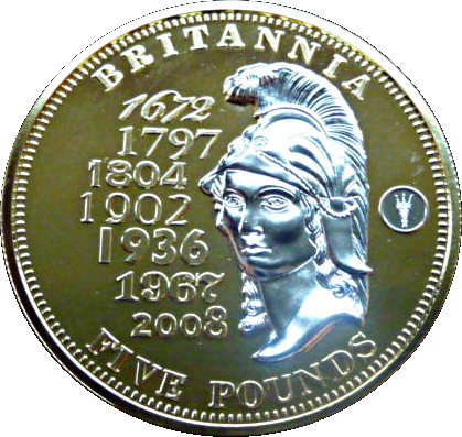 Tristan da Cunha 5 Pounds - Elizabeth II Britannia