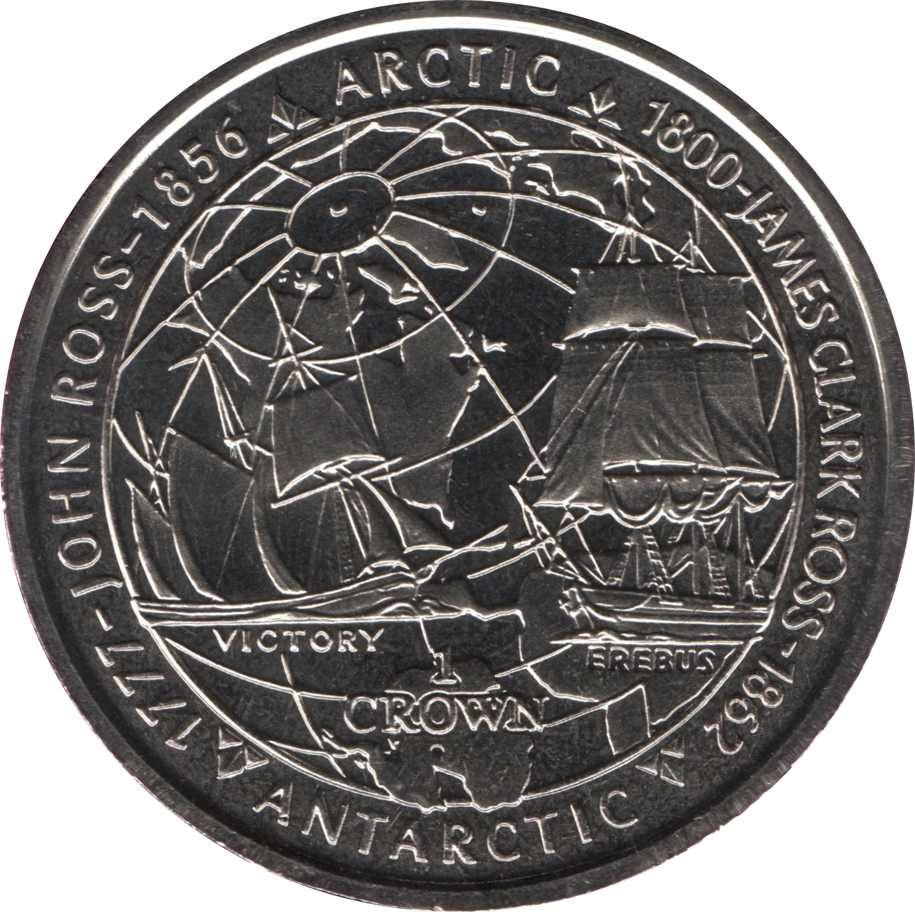 Falkland Islands 1 Crown - Elizabeth II Arctic and Antarctic - Ross Family