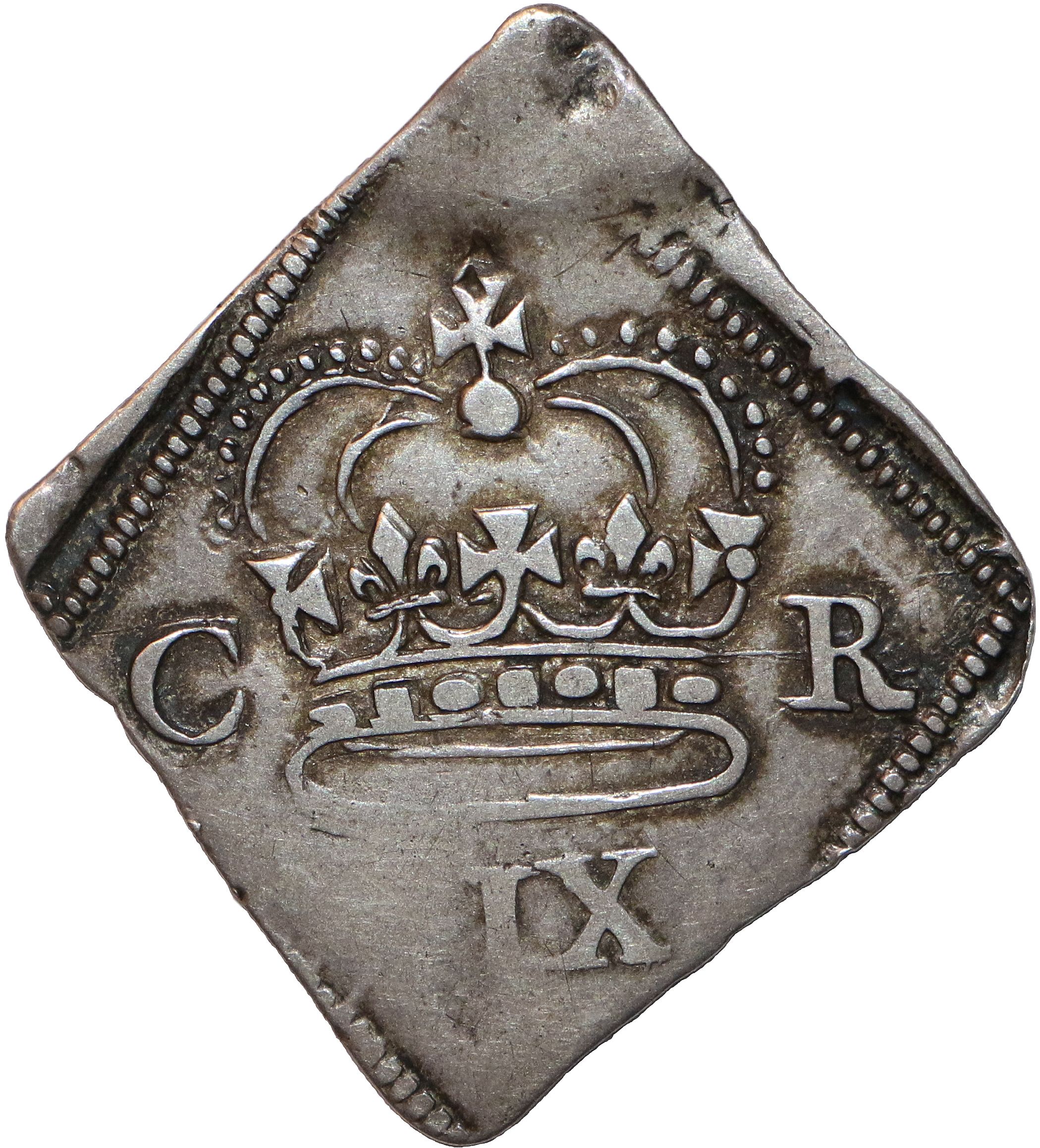 9 Pence - Charles I Newark siege coinage obverse
