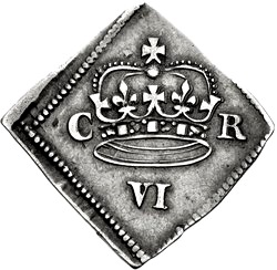6 Pence - Charles I Newark siege coinage obverse