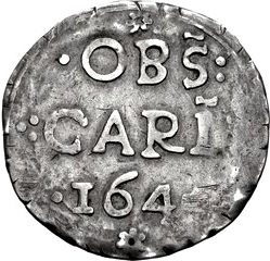 1 Shilling - Charles I Carlisle siege coinage reverse