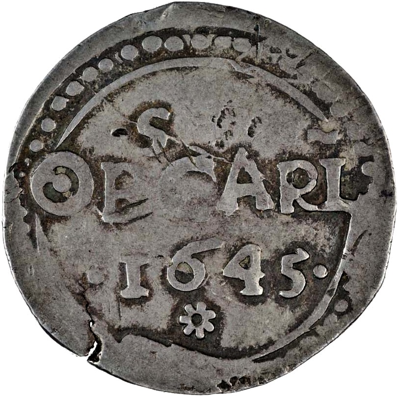 3 Shillings - Charles I Carlisle siege coinage reverse