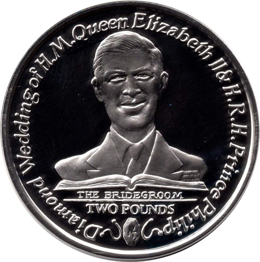 South Georgia and the South Sandwich Islands 2 Pounds - Elizabeth II Diamond Wedding; Silver Proof