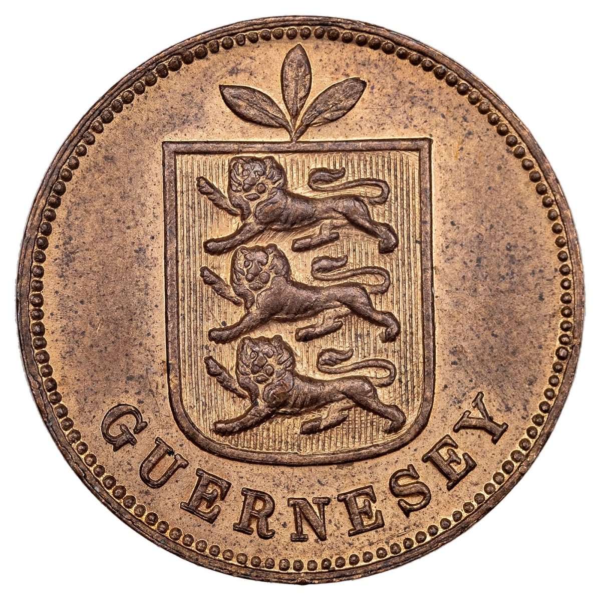 Guernsey 1 Double obverse