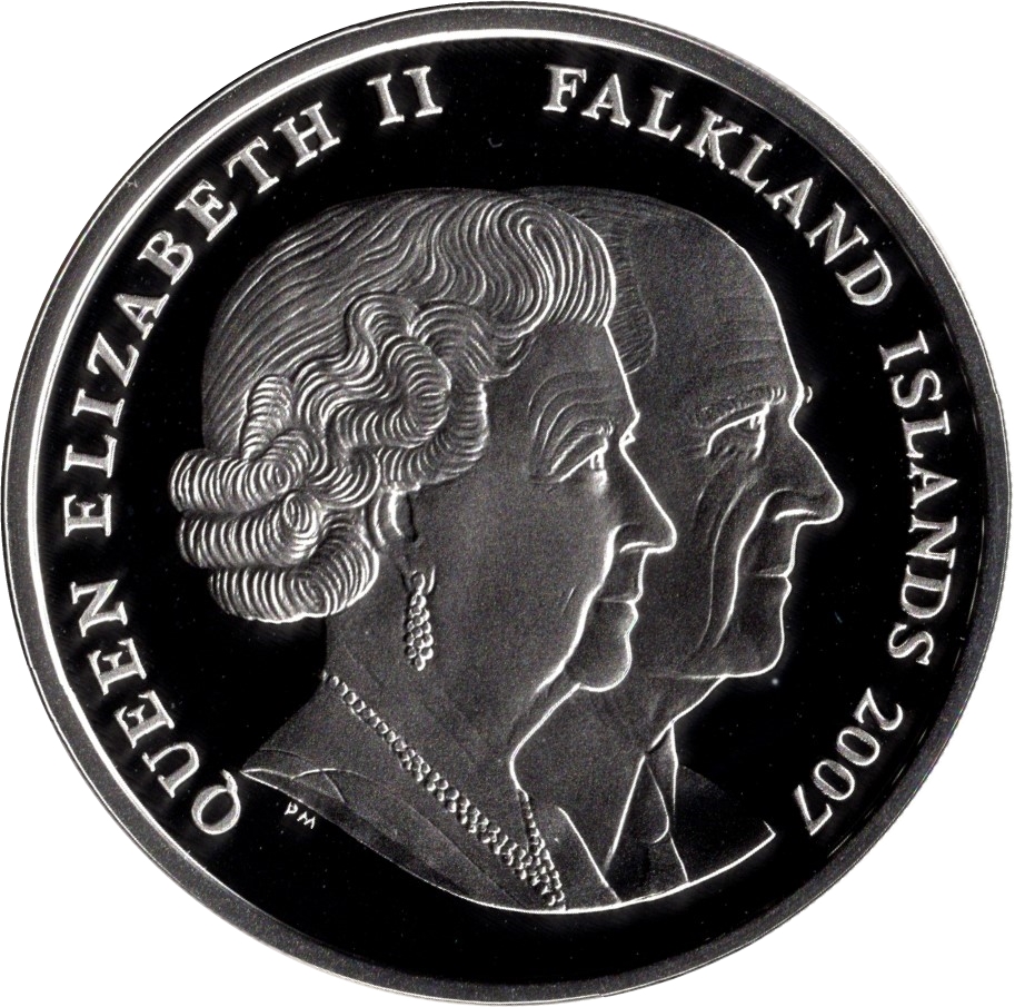Falkland Islands 1 Crown - Elizabeth II Bridesmaids and Pageboys; Silver Proof Issue obverse