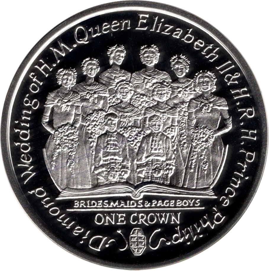 Falkland Islands 1 Crown - Elizabeth II Bridesmaids and Pageboys; Silver Proof Issue