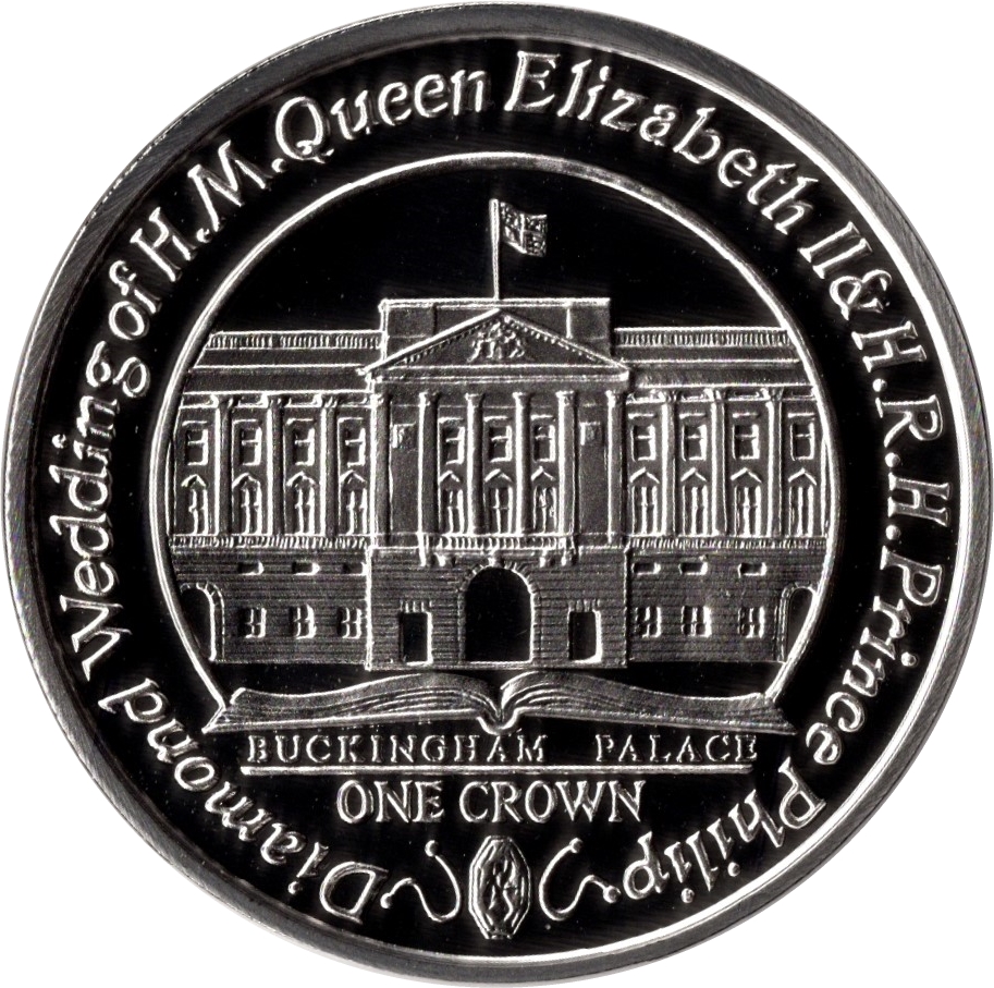 Falkland Islands 1 Crown - Elizabeth II Buckingham Palace; Silver Proof Issue