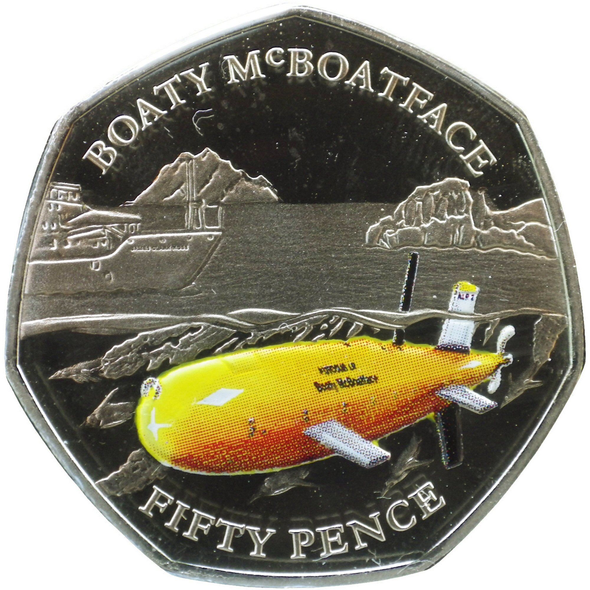 British Antarctic Territory 50 Pence - Elizabeth II Boaty McBoatface reverse