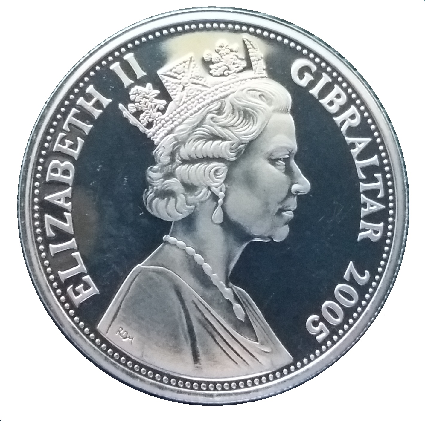 Gibraltar 1 Crown - Elizabeth II State Opening of Parliament obverse