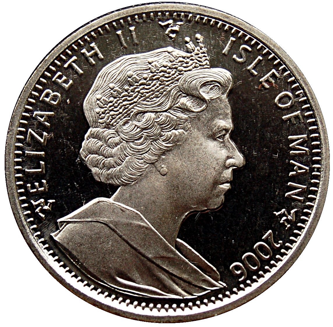 Isle of Man 1 Crown - Elizabeth II Queen Elizabeth II 80th Birthday-Order of the Garter obverse