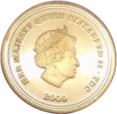 Tristan da Cunha ½ Crown - Elizabeth II Springbok obverse