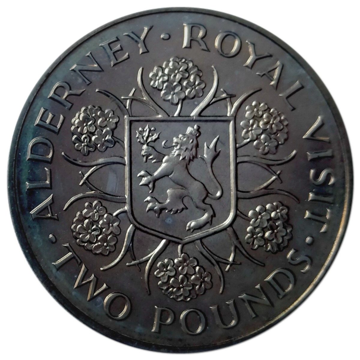 Alderney 2 Pounds - Elizabeth II Royal Visit