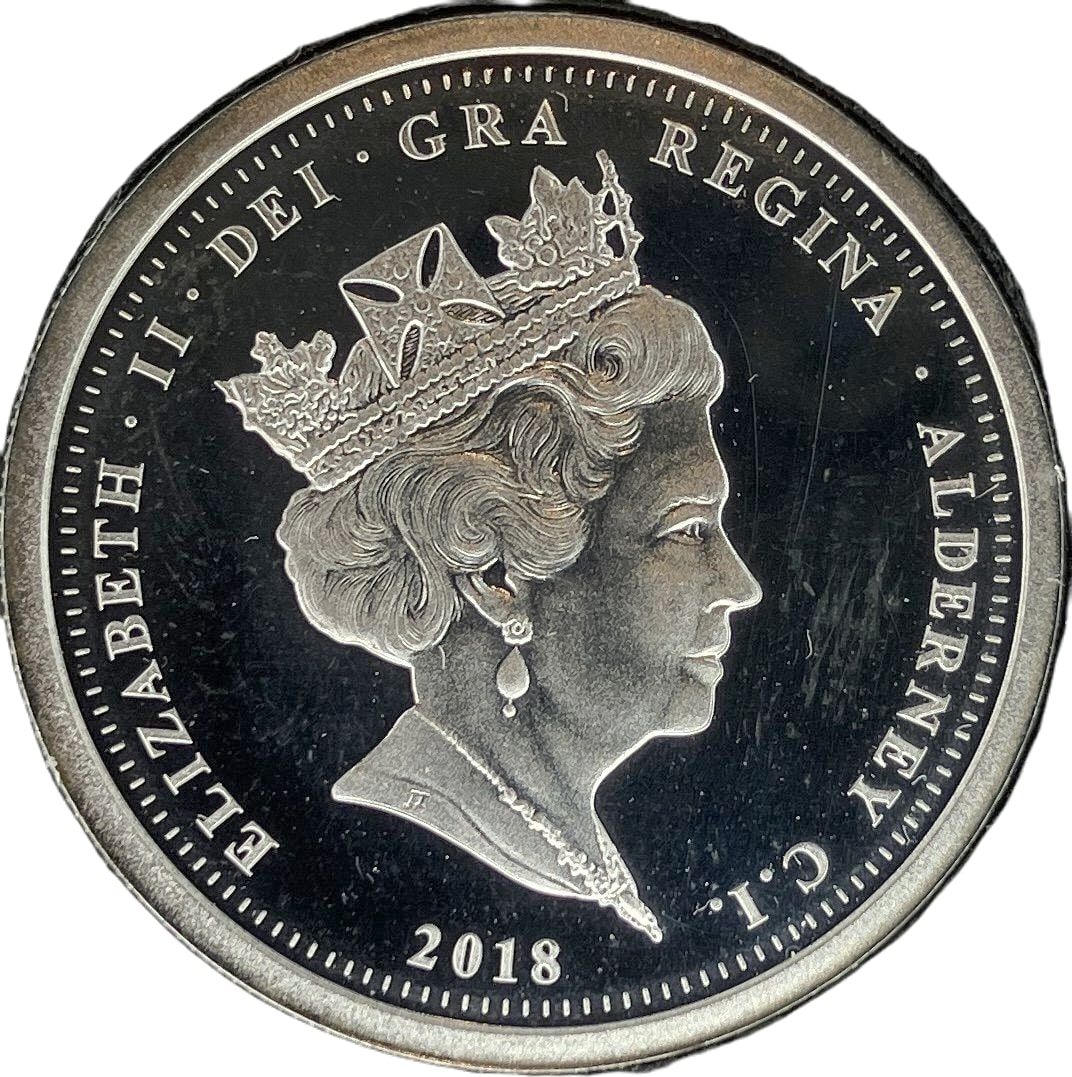 Alderney 1 Pound - Elizabeth II Remembrance Day obverse