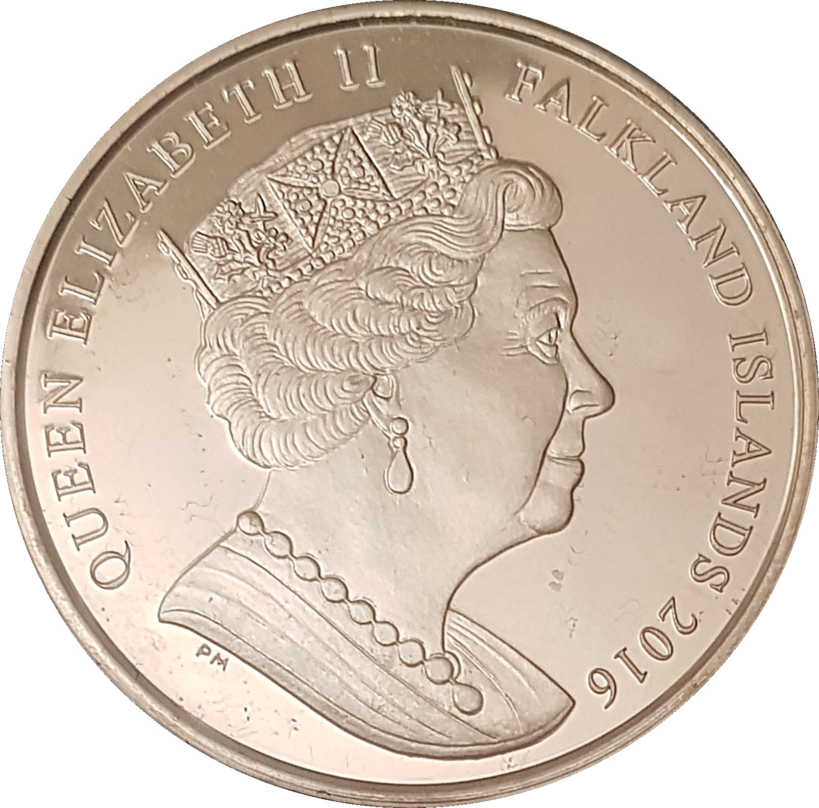 Falkland Islands 1 Crown - Elizabeth II 90th Birthday obverse