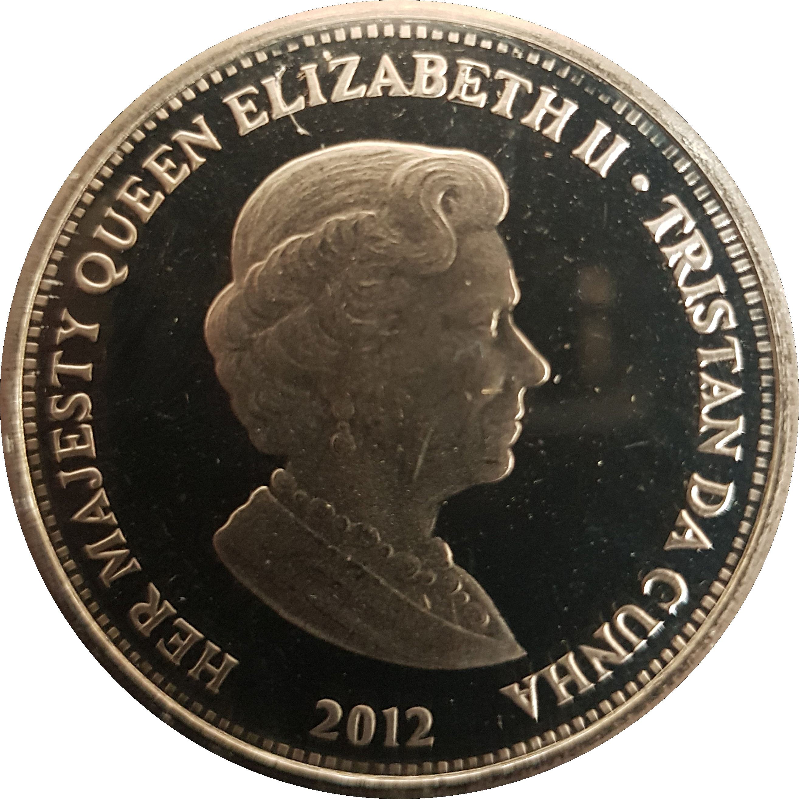 Tristan da Cunha 5 Pounds - Elizabeth II Diamond Jubilee obverse