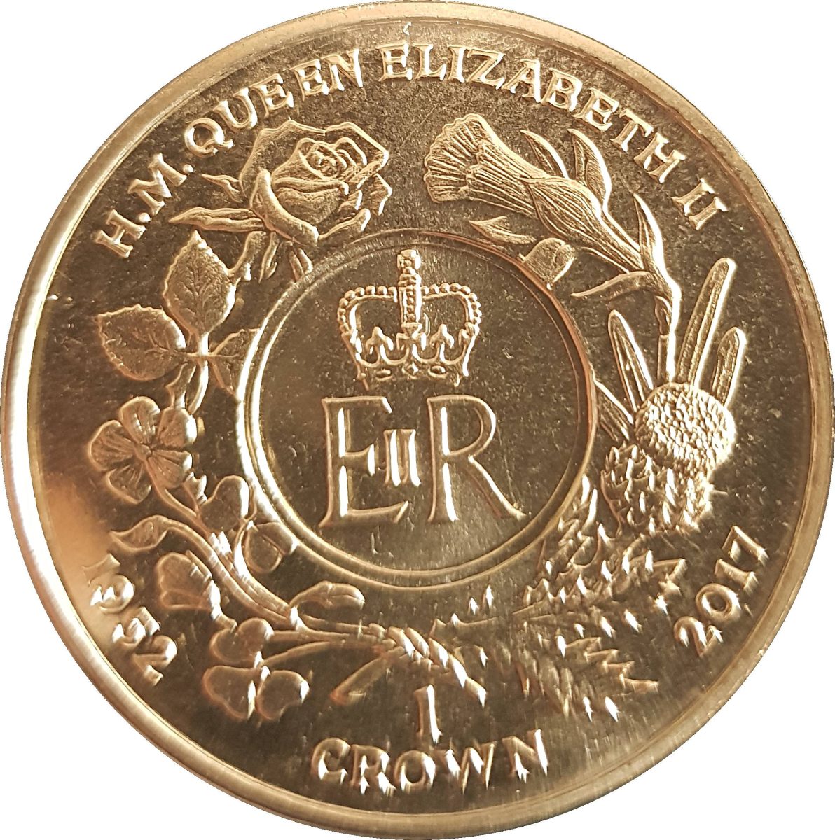 Ascension Island 1 Crown - Elizabeth II Sapphire Jubilee