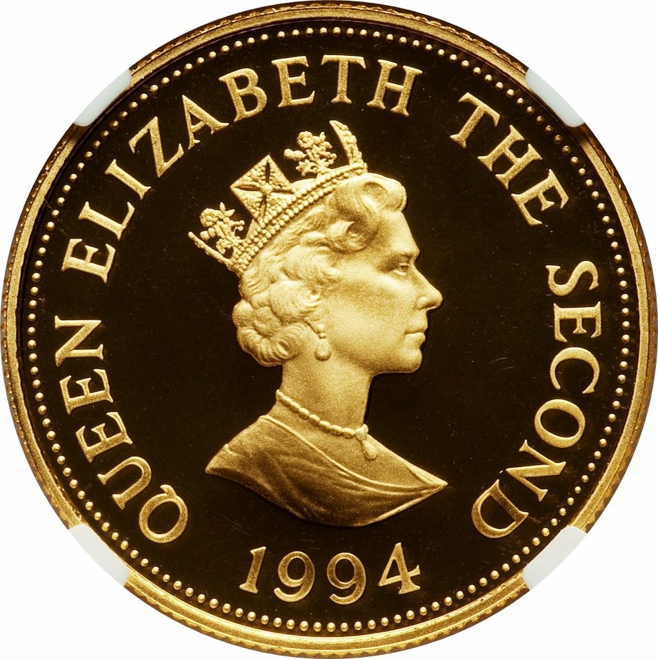 Alderney 50 Pounds - Elizabeth II Normandy Invasion obverse