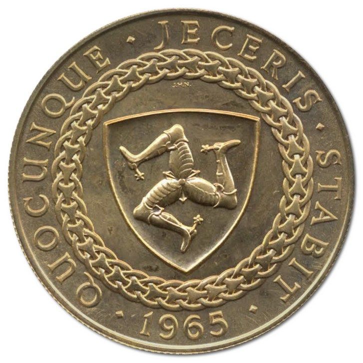 Isle of Man 5 Pounds - Elizabeth II Bicentenary of Revestment Act; Gold 22ct
