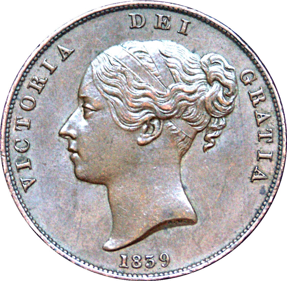 Isle of Man 1 Penny - Victoria obverse