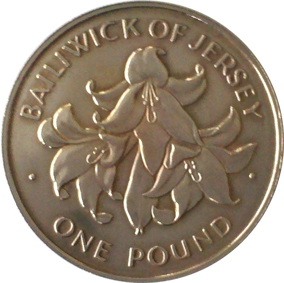 Jersey 1 Pound - Elizabeth II Silver Wedding reverse