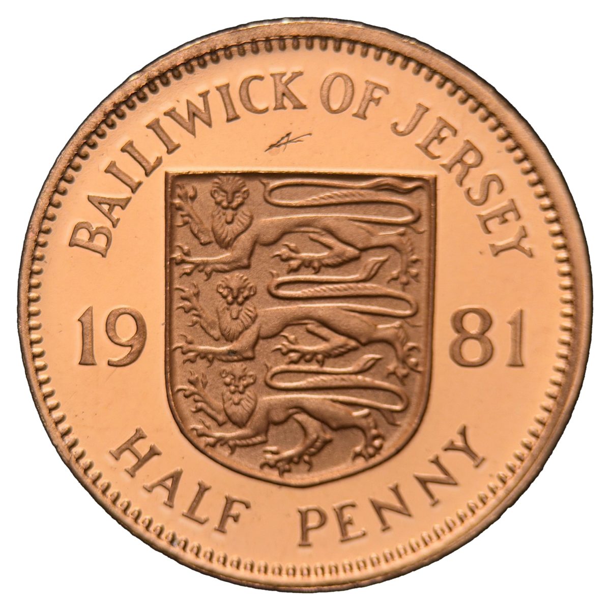 Jersey ½ Penny - Elizabeth II 2nd portrait reverse