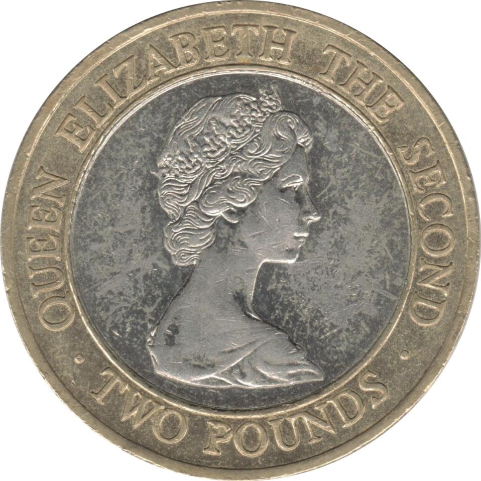 Jersey 2 Pounds - Elizabeth II 2nd portrait obverse