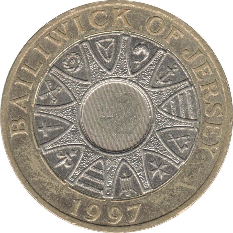 Jersey 2 Pounds - Elizabeth II 2nd portrait