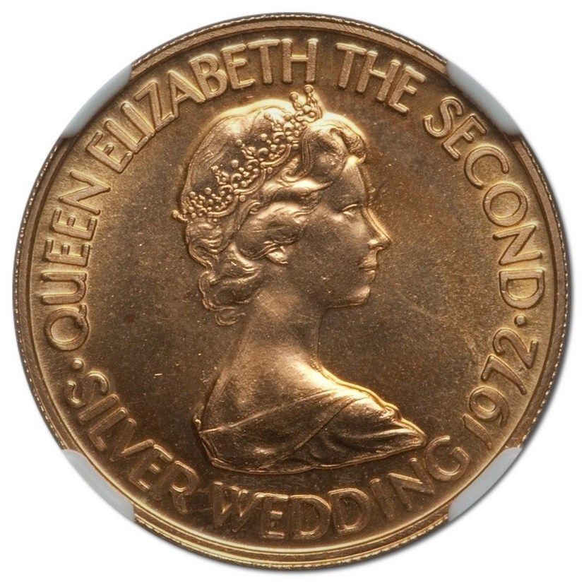 Jersey 20 Pounds - Elizabeth II Silver Wedding obverse