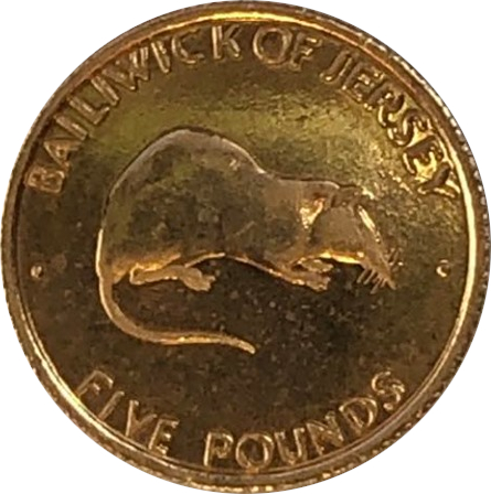 Jersey 5 Pounds - Elizabeth II Silver Wedding reverse