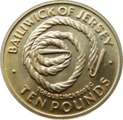 Jersey 10 Pounds - Elizabeth II Silver Wedding reverse