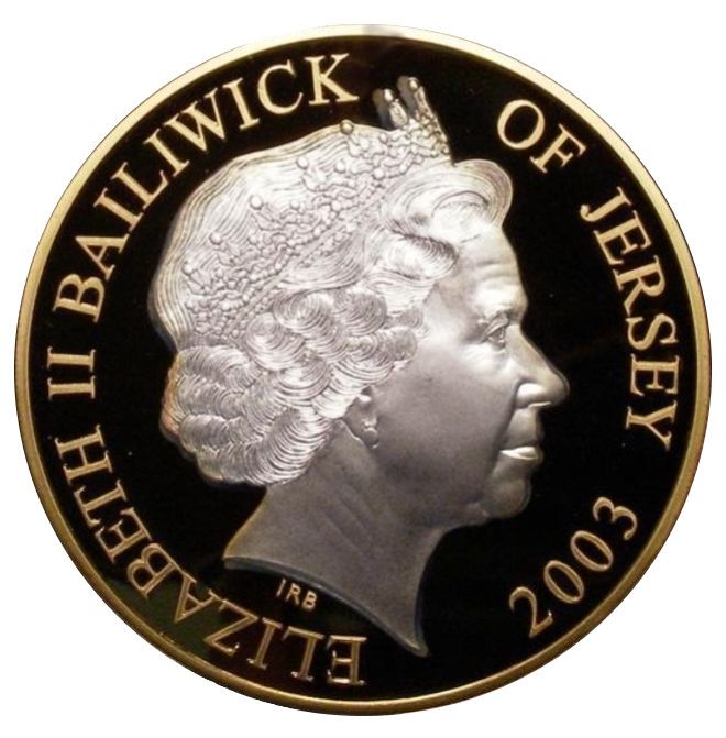 Jersey 10 Pounds - Elizabeth II Golden Jubilee obverse