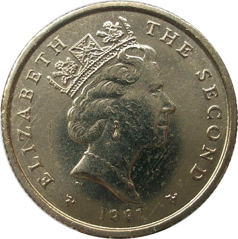Isle of Man 1 Pound - Elizabeth II Viking obverse