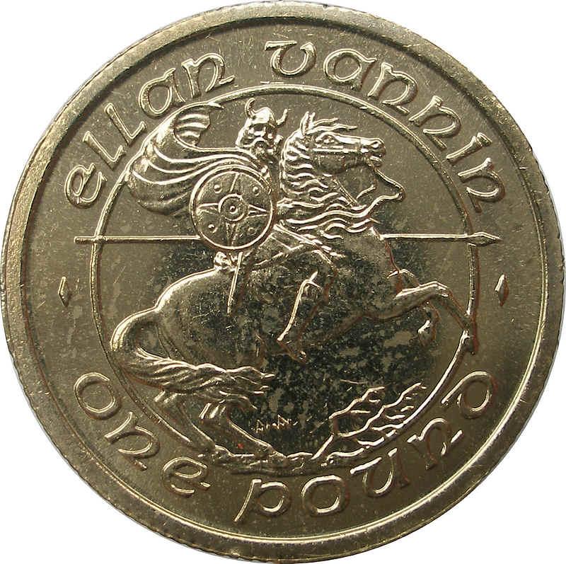 Isle of Man 1 Pound - Elizabeth II Viking reverse