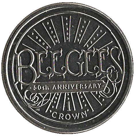 Isle of Man 1 Crown - Elizabeth II Bee Gees 50th Anniversary