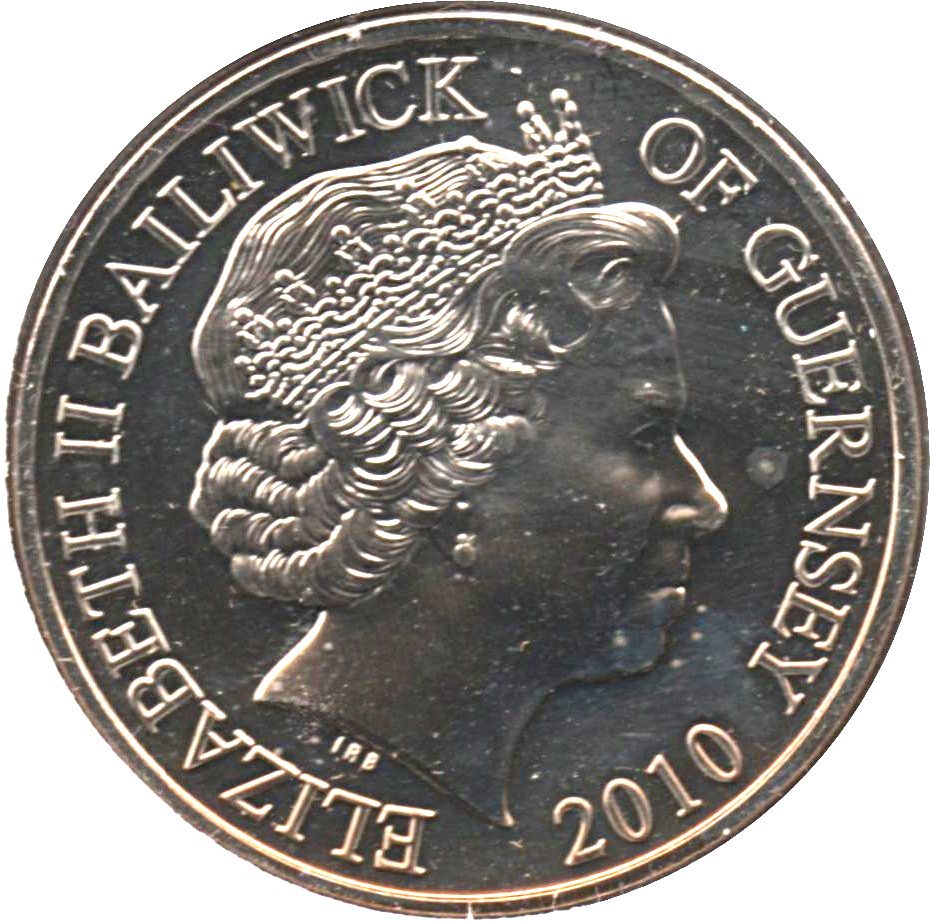 Guernsey 5 Pounds - Elizabeth II 4th portrait; Florence Nightingale obverse