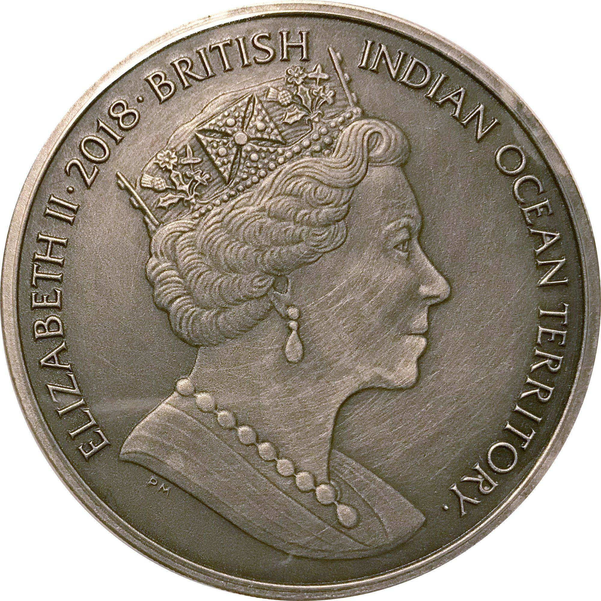 British Indian Ocean Territory 4 Pounds - Elizabeth II The Hydra obverse