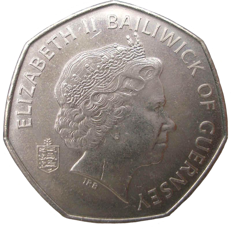Guernsey 50 Pence - Elizabeth II 4th portrait obverse