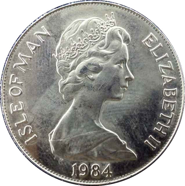 Isle of Man 1 Crown - Elizabeth II Equestrian; Silver Proof obverse