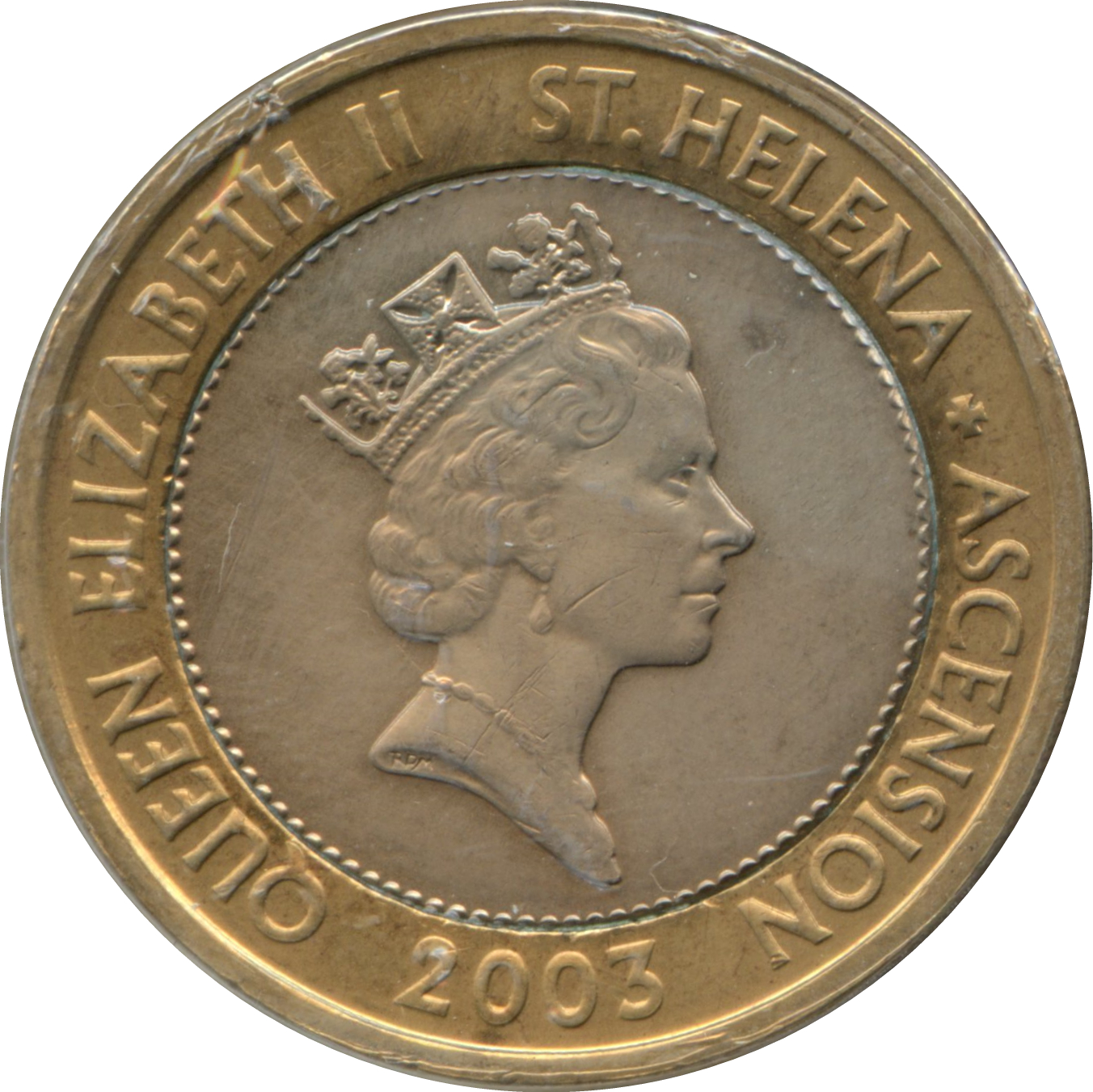 Saint Helena and Ascension 2 Pounds - Elizabeth II 3rd portrait obverse