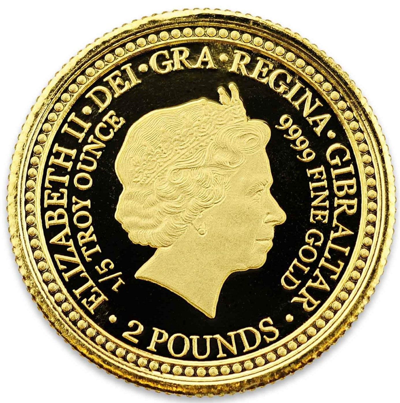 Gibraltar 2 Pounds - Elizabeth II Royal Arms of England obverse