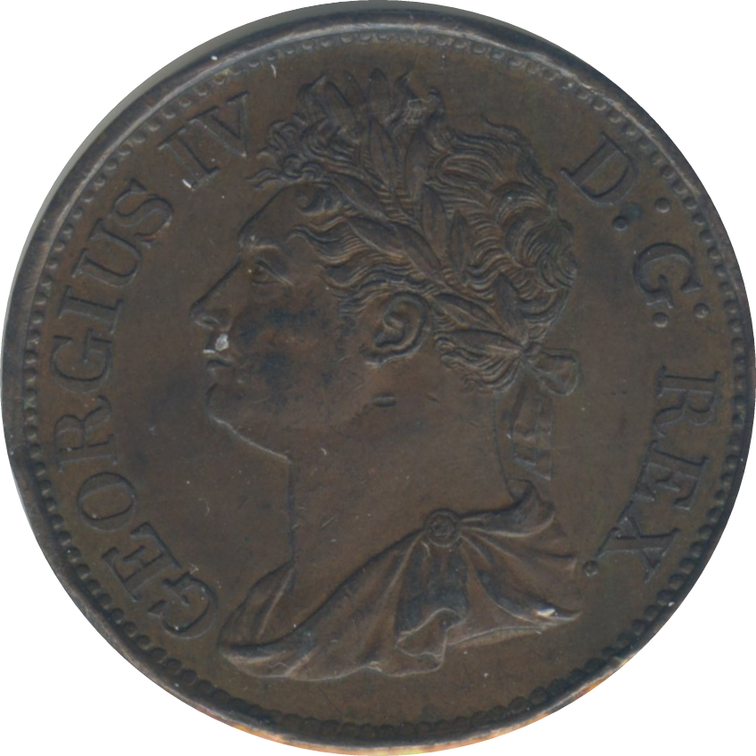 Ireland ½ Penny - George IV obverse