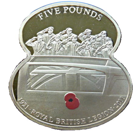 Guernsey 5 Pounds - Elizabeth II 90 Years of The Royal British Legion - Repatriation