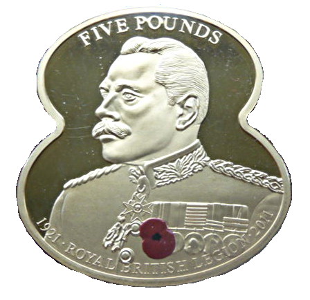 Guernsey 5 Pounds - Elizabeth II 90 Years of The Royal British Legion - Earl Douglas Haig