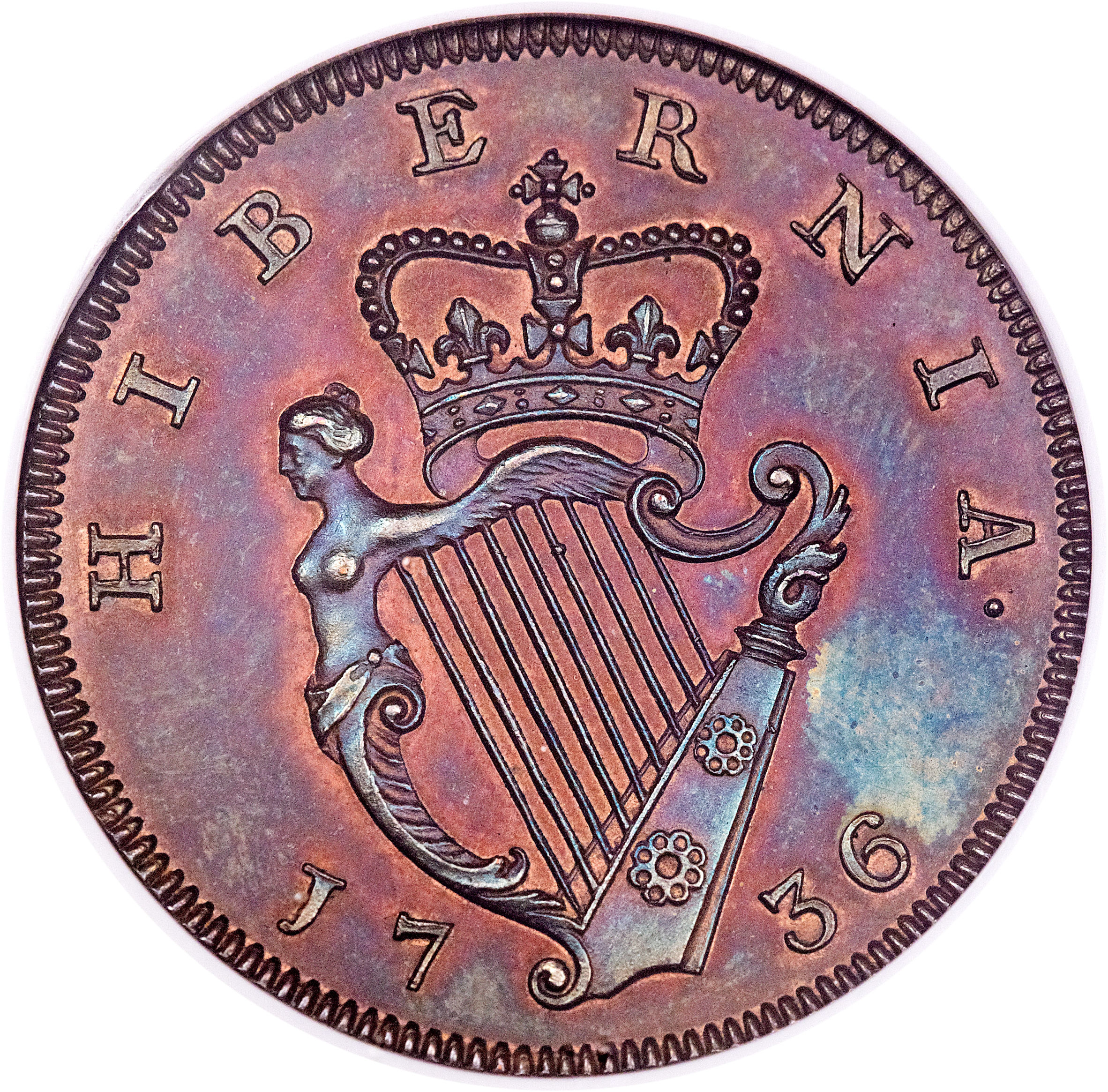 Ireland ½ Penny - George II small letters