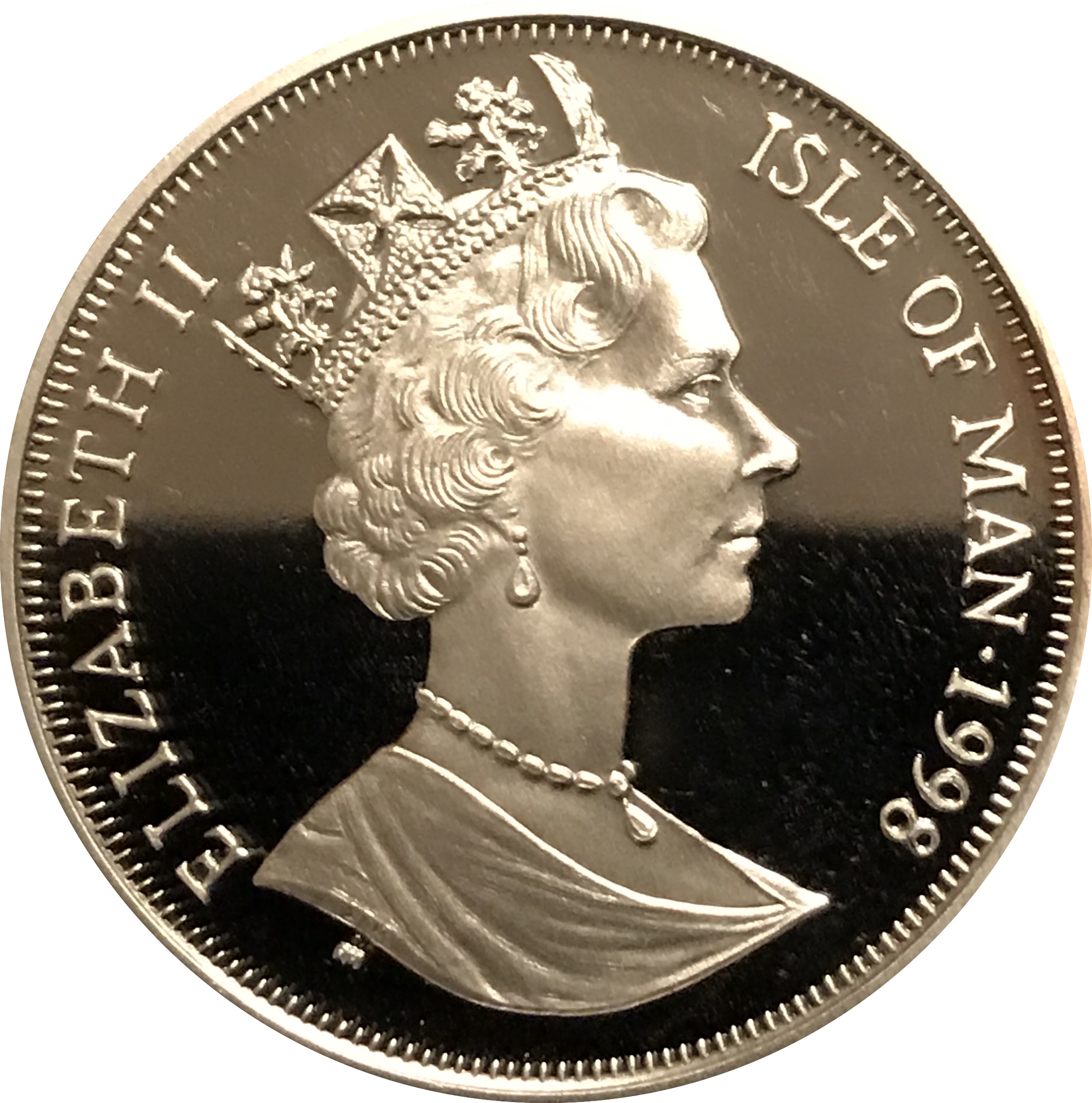 Isle of Man 1 Crown - Elizabeth II Birman cat; Silver obverse