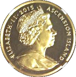 Ascension Island 1 Crown - Elizabeth II Napoleon Bonaparte - Gold obverse
