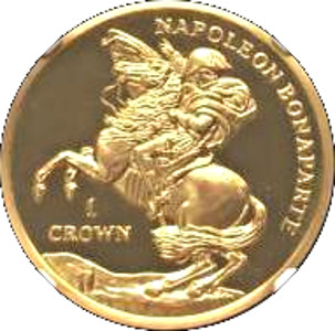 Ascension Island 1 Crown - Elizabeth II Napoleon Bonaparte - Gold