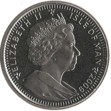 Isle of Man 1 Crown - Elizabeth II Vancouver Olympic - Ice Sports obverse