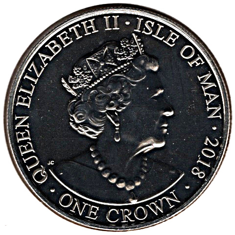 Isle of Man 1 Crown - Elizabeth II WW1 Armistice Centenary obverse